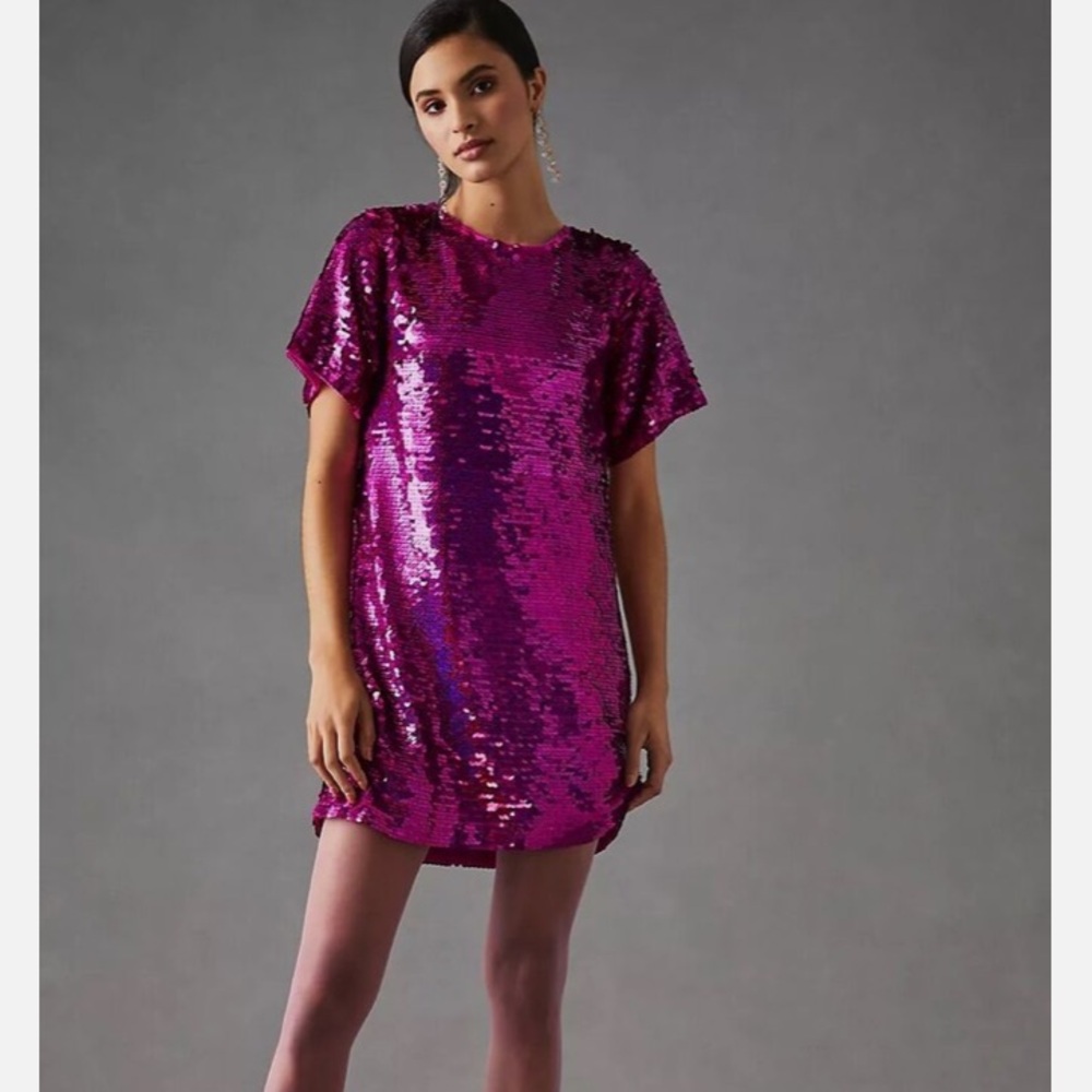 Anthropologie Verb by Pallavi Singhee Sequin Shift Dress Size XS
